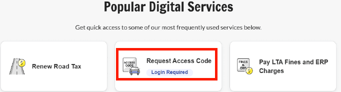 LTA Access Code